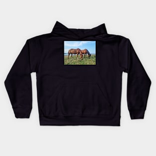 Horses by the Sea Kids Hoodie